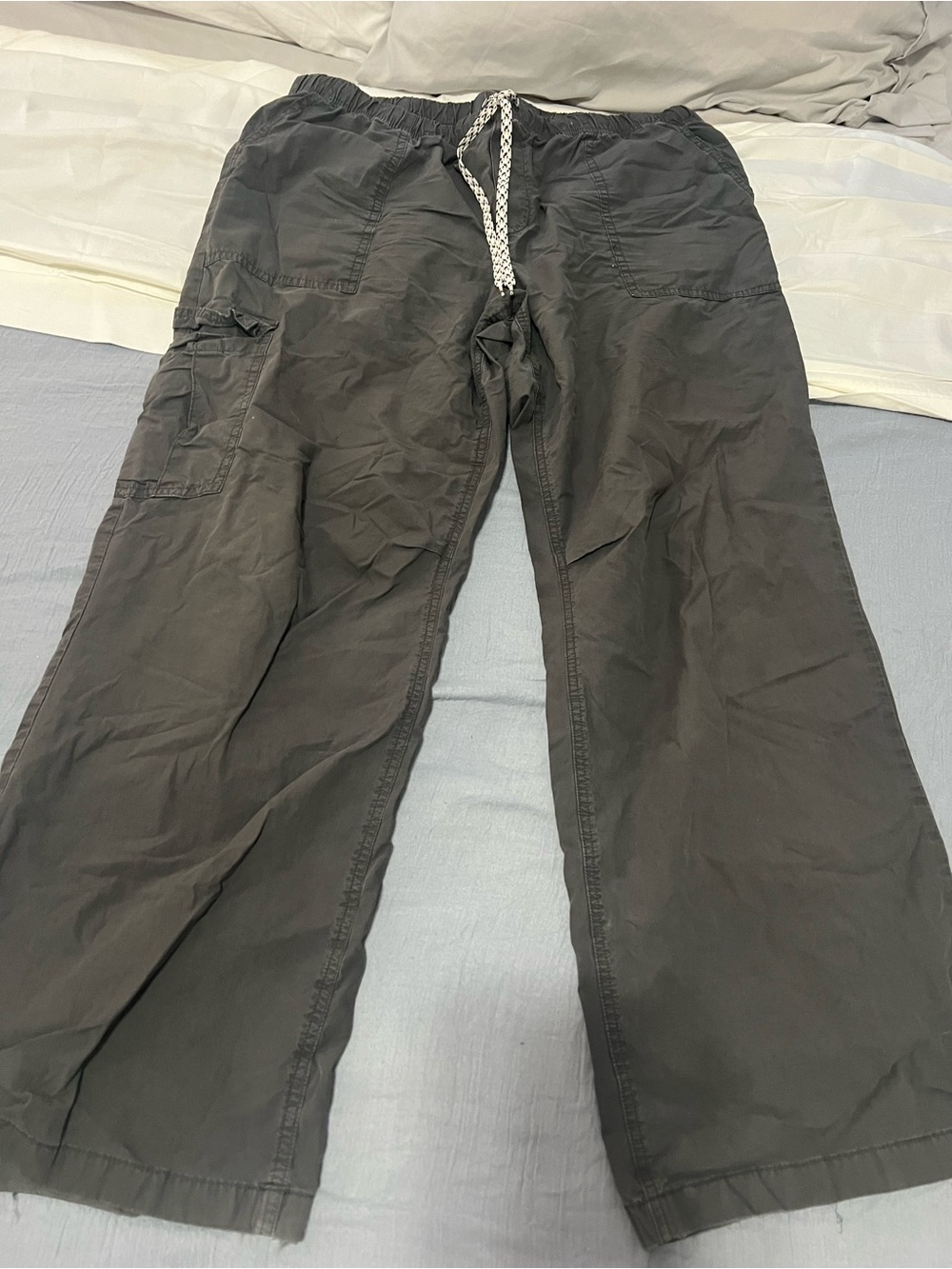 aerie women’s dk grey xL Drawstring Cargo Pants